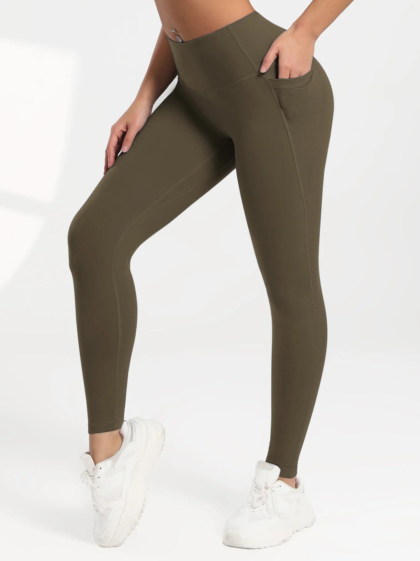 Essential High Waisted No-Roll 25" Sports Legging w/ Pockets