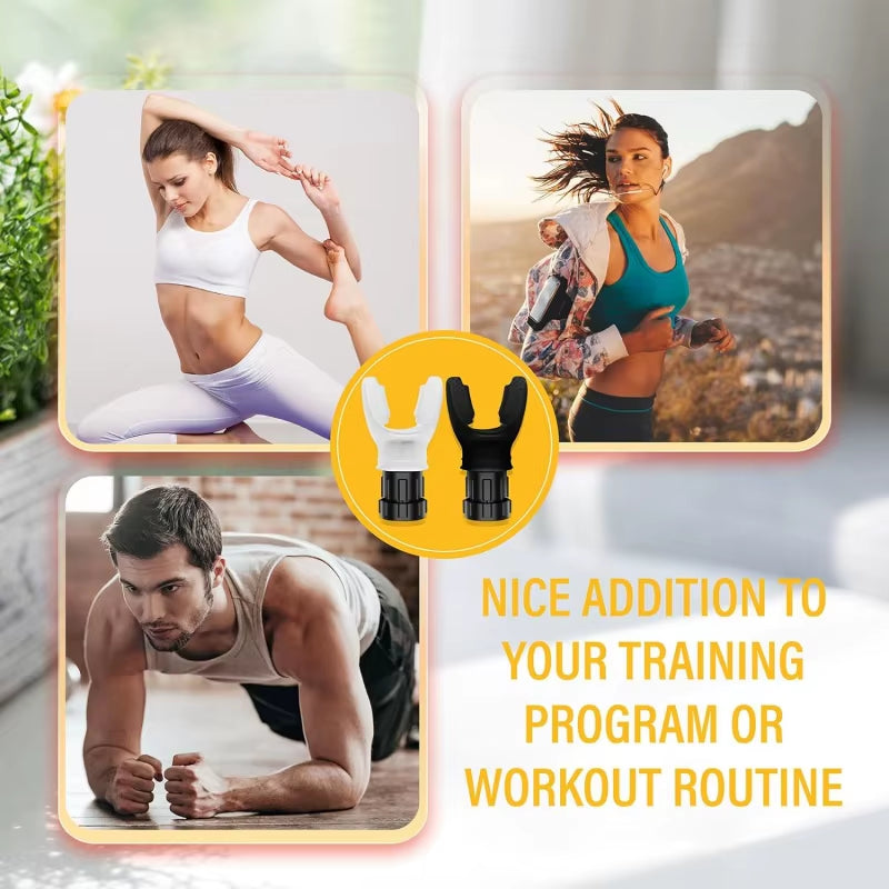 Portable Adjustable Resistance Breathing Exercise Device - Enhance Your Fitness with Silicone Breathing Equipment